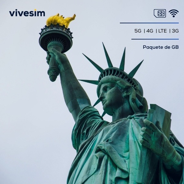 eSIM y Sim card Estados unidos - paquete de gb